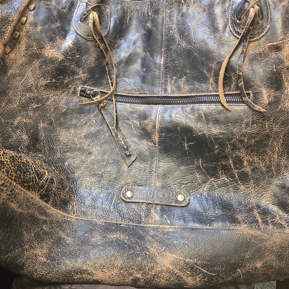 Vintage Distressed Leather Tote - Picture 2 of 3